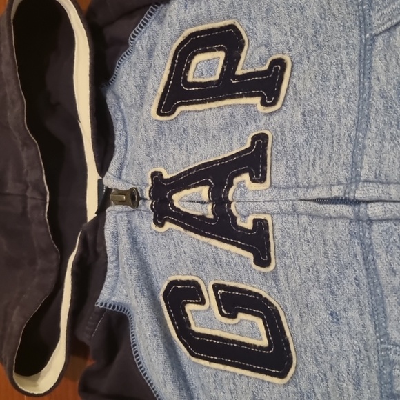 babyGAP Ful Zip Hoodie Blue Size 3 Yrs - Picture 3 of 11